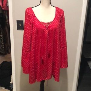 Red sparkle tunic for The Holiday Party!
